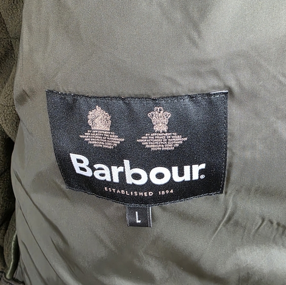 Barbour Powell Diamond Quilted Jacket Large In Sage - Picture 6 of 9